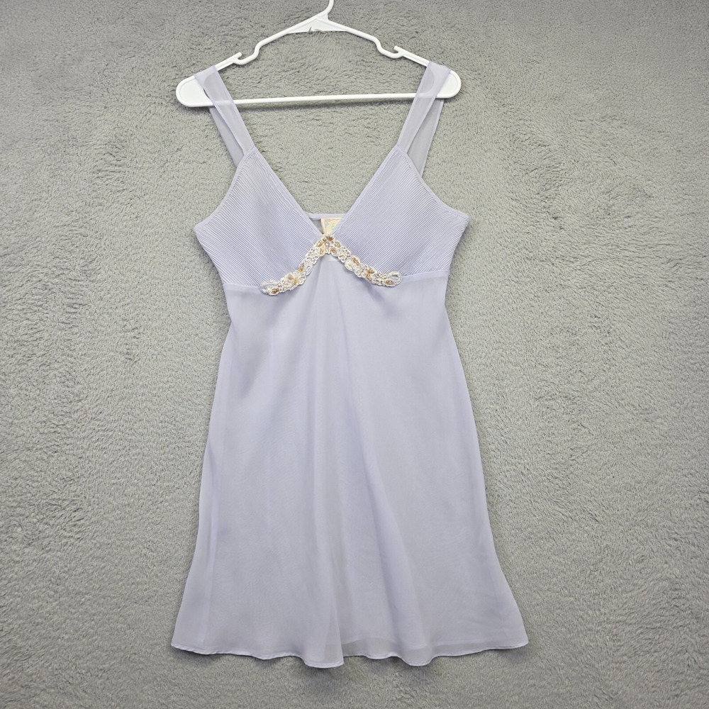 Expressions by California Dynasty Nightgown Slip Women S Lavender Romantic Sheer